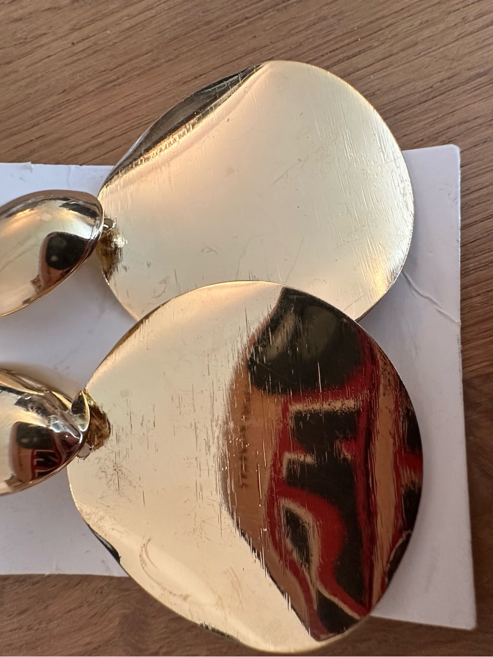Fashion Jewelry Gold Disc Drop Earrings